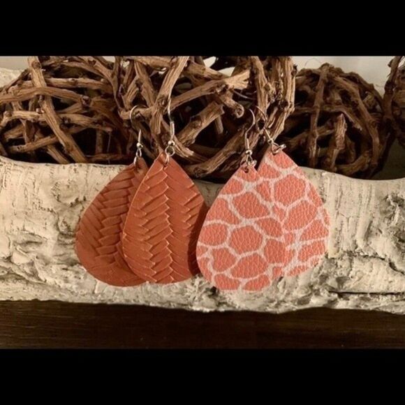Brand New Faux Leather Earrings Bundle - Picture 2 of 4